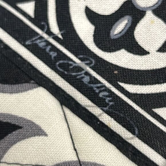 Vera Bradley Night and Day Knot Convertible Shoulder/Clutch Black/Gray/White Bag - Picture 15 of 16